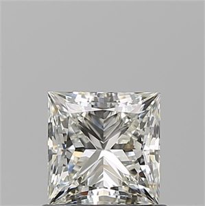 Picture of Natural Diamond 0.91 Carats, Princess with  Cut, J Color, VVS2 Clarity and Certified by GIA