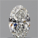 Natural Diamond 0.53 Carats, Oval with  Cut, G Color, VVS2 Clarity and Certified by GIA