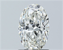 Natural Diamond 1.20 Carats, Oval with  Cut, H Color, VS1 Clarity and Certified by GIA
