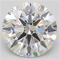 Lab Grown Diamond 3.28 Carats, Round with Excellent Cut, D Color, IF Clarity and Certified by GIA
