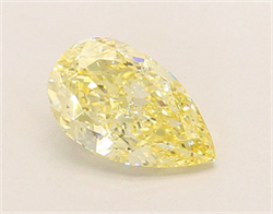Picture of Lab Grown Diamond 1.80 Carats, Pear with  Cut, Fancy Light Yellow Color, VS1 Clarity and Certified by IGI