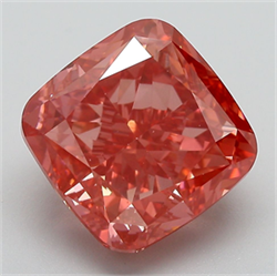 Picture of Lab Grown Diamond 6.64 Carats, CUSHION MODIFIED with  Cut, Fancy Vivid Pink Color, VS1 Clarity and Certified by IGI