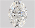 Natural Diamond 0.60 Carats, Oval with  Cut, F Color, VS2 Clarity and Certified by GIA