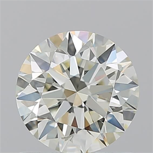 Picture of Natural Diamond 1.01 Carats, Round with Excellent Cut, K Color, VS2 Clarity and Certified by IGI