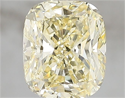 Picture of Lab Grown Diamond 1.51 Carats, Cushion with  Cut, Fancy Intense Yellow Color, VS1 Clarity and Certified by IGI