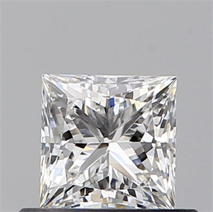 Picture of Natural Diamond 0.54 Carats, Princess with  Cut, E Color, SI1 Clarity and Certified by GIA