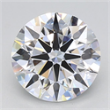 Lab Grown Diamond 2.58 Carats, Round with Ideal Cut, D Color, VVS1 Clarity and Certified by IGI