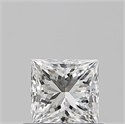Natural Diamond 0.56 Carats, Princess with  Cut, F Color, VS2 Clarity and Certified by GIA