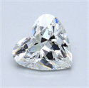 Natural Diamond 2.02 Carats, Heart with  Cut, F Color, SI1 Clarity and Certified by GIA