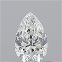 Natural Diamond 0.50 Carats, Pear with  Cut, E Color, VVS1 Clarity and Certified by GIA