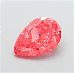 Picture of Lab Grown Diamond 2.89 Carats, Pear with  Cut, Fancy Vivid Pink Color, VVS2 Clarity and Certified by IGI