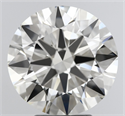 Natural Diamond 4.54 Carats, Round with Excellent Cut, I Color, IF Clarity and Certified by IGI