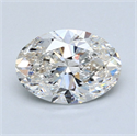 Natural Diamond 2.31 Carats, Oval with  Cut, G Color, SI1 Clarity and Certified by GIA