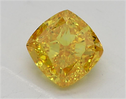 Picture of Lab Grown Diamond 1.91 Carats, CUSHION MODIFIED with  Cut, Fancy Vivid Yellow Color, VVS2 Clarity and Certified by IGI