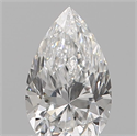 Natural Diamond 0.10 Carats, Pear with  Cut, F Color, SI1 Clarity and Certified by IGI