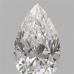 Picture of Natural Diamond 0.10 Carats, Pear with  Cut, F Color, SI1 Clarity and Certified by IGI