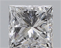 Natural Diamond 0.70 Carats, Princess with  Cut, D Color, SI1 Clarity and Certified by GIA