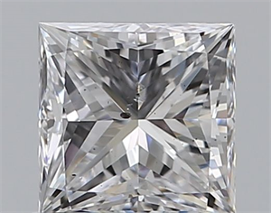 Picture of Natural Diamond 0.70 Carats, Princess with  Cut, D Color, SI1 Clarity and Certified by GIA