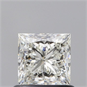 Natural Diamond 0.74 Carats, Princess with  Cut, J Color, SI1 Clarity and Certified by GIA