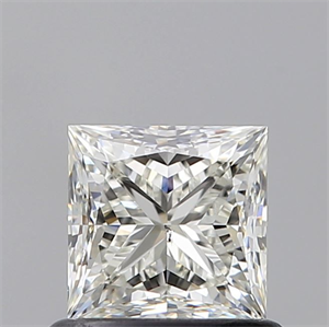 Picture of Natural Diamond 0.74 Carats, Princess with  Cut, J Color, SI1 Clarity and Certified by GIA