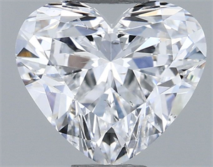 Picture of Natural Diamond 0.63 Carats, Heart with  Cut, D Color, SI2 Clarity and Certified by GIA