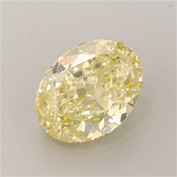 Picture of Lab Grown Diamond 2.08 Carats, Oval with  Cut, Fancy Vivid Yellow Color, VS2 Clarity and Certified by IGI