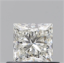 Natural Diamond 0.50 Carats, Princess with  Cut, J Color, SI1 Clarity and Certified by GIA