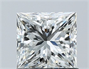Natural Diamond 1.01 Carats, Princess with  Cut, H Color, VS2 Clarity and Certified by GIA