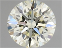 Natural Diamond 0.43 Carats, Round with Excellent Cut, M Color, IF Clarity and Certified by IGI