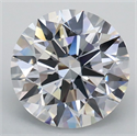 Lab Grown Diamond 2.06 Carats, Round with Ideal Cut, D Color, VVS2 Clarity and Certified by IGI