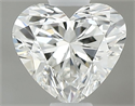 Natural Diamond 0.42 Carats, Heart with  Cut, H Color, VS1 Clarity and Certified by GIA