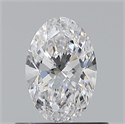 Natural Diamond 0.50 Carats, Oval with  Cut, D Color, VVS1 Clarity and Certified by GIA