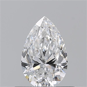 Picture of Natural Diamond 0.51 Carats, Pear with  Cut, E Color, VS2 Clarity and Certified by GIA