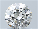 Natural Diamond 0.70 Carats, Round with Excellent Cut, H Color, VVS2 Clarity and Certified by IGI