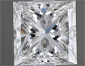 Natural Diamond 0.90 Carats, Princess with  Cut, E Color, VVS2 Clarity and Certified by GIA
