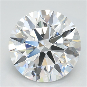 Picture of Lab Grown Diamond 2.61 Carats, Round with Ideal Cut, D Color, VVS1 Clarity and Certified by IGI