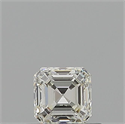 Natural Diamond 0.53 Carats, Asscher with  Cut, I Color, VS2 Clarity and Certified by GIA