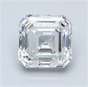 Natural Diamond 1.55 Carats, Asscher with  Cut, D Color, VS2 Clarity and Certified by GIA