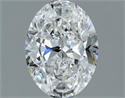 Natural Diamond 1.30 Carats, Oval with  Cut, E Color, I1 Clarity and Certified by GIA