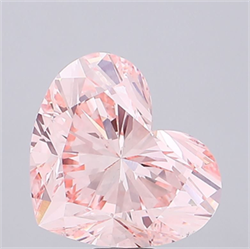 Picture of Lab Grown Diamond 21.01 Carats, Heart with  Cut, Fancy Vivid Pink Color, VS1 Clarity and Certified by IGI