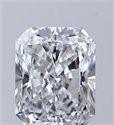 Natural Diamond 0.50 Carats, Radiant with  Cut, E Color, VVS1 Clarity and Certified by GIA