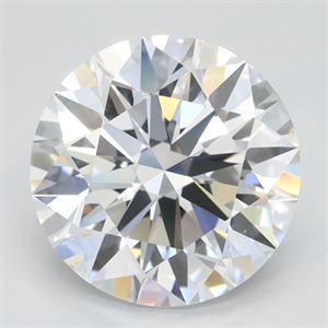 Picture of Lab Grown Diamond 2.53 Carats, Round with Ideal Cut, D Color, VVS1 Clarity and Certified by IGI