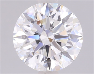Picture of Lab Grown Diamond 2.01 Carats, Round with Ideal Cut, D Color, IF Clarity and Certified by IGI