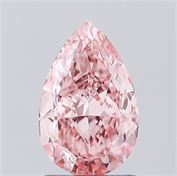 Picture of Lab Grown Diamond 1.56 Carats, Pear with  Cut, Fancy Vivid Pink Color, VS1 Clarity and Certified by IGI