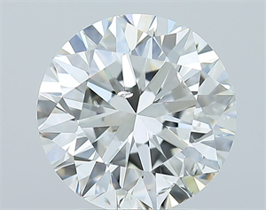 Picture of Natural Diamond 2.50 Carats, Round with Excellent Cut, H Color, SI2 Clarity and Certified by GIA