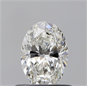 Natural Diamond 0.53 Carats, Oval with  Cut, G Color, VVS2 Clarity and Certified by GIA