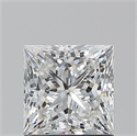 Natural Diamond 1.30 Carats, Princess with  Cut, E Color, SI1 Clarity and Certified by GIA
