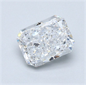 Natural Diamond 0.91 Carats, Radiant with  Cut, D Color, VS1 Clarity and Certified by GIA