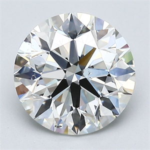 Picture of Natural Diamond 2.51 Carats, Round with Excellent Cut, G Color, SI1 Clarity and Certified by GIA