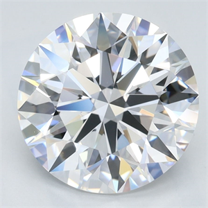 Picture of Lab Grown Diamond 3.01 Carats, Round with Ideal Cut, D Color, IF Clarity and Certified by IGI